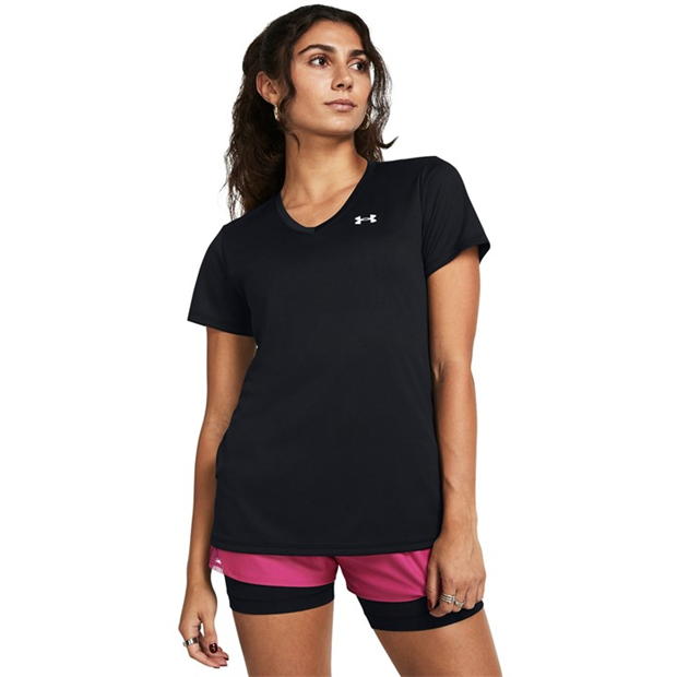 Black - Under Armour - Tech™ V-Neck Short Sleeve Womens